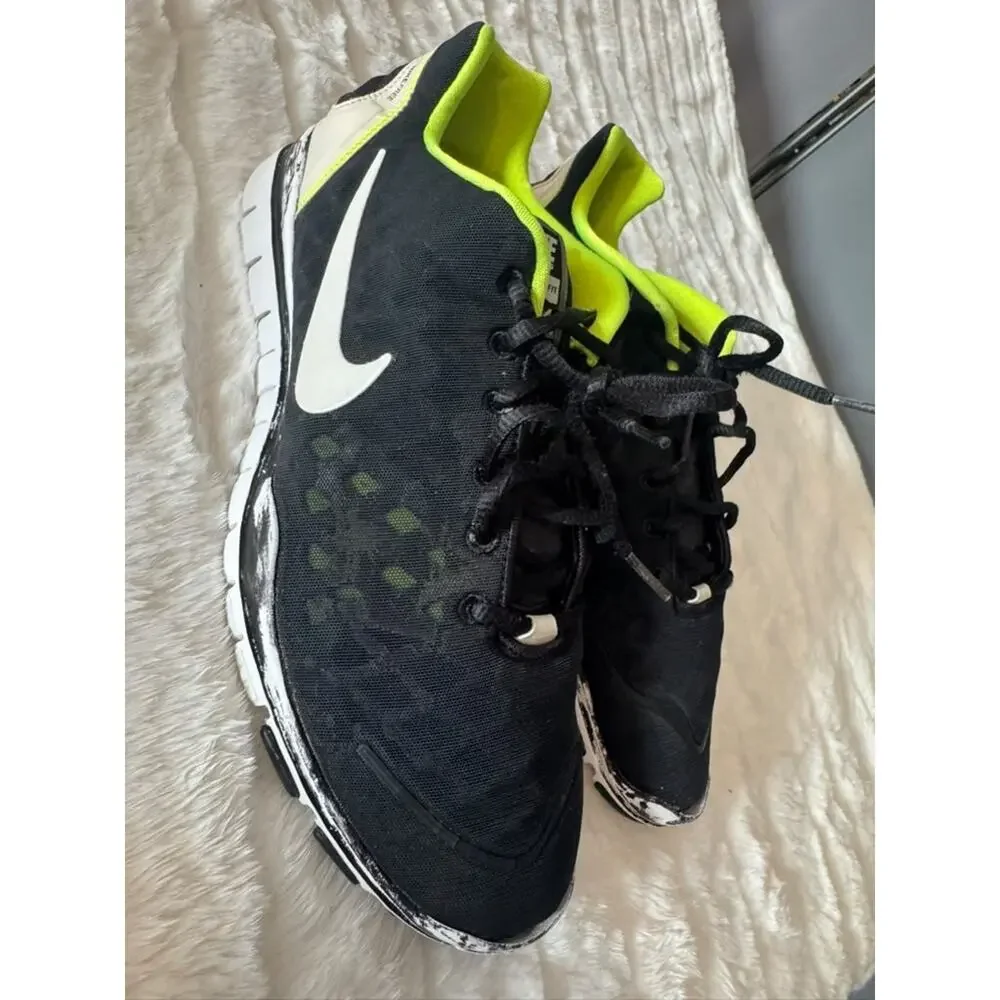 Nike Black White Volt Athletic Running Shoes Men's Size 10 US Pre-Owned